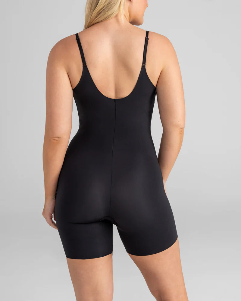 Open-Bust Mid-Thigh Bodysuit